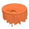 82" Bulk Pack of 12 Orange Banquet-Style Round Disposable Plastic Tablecloths